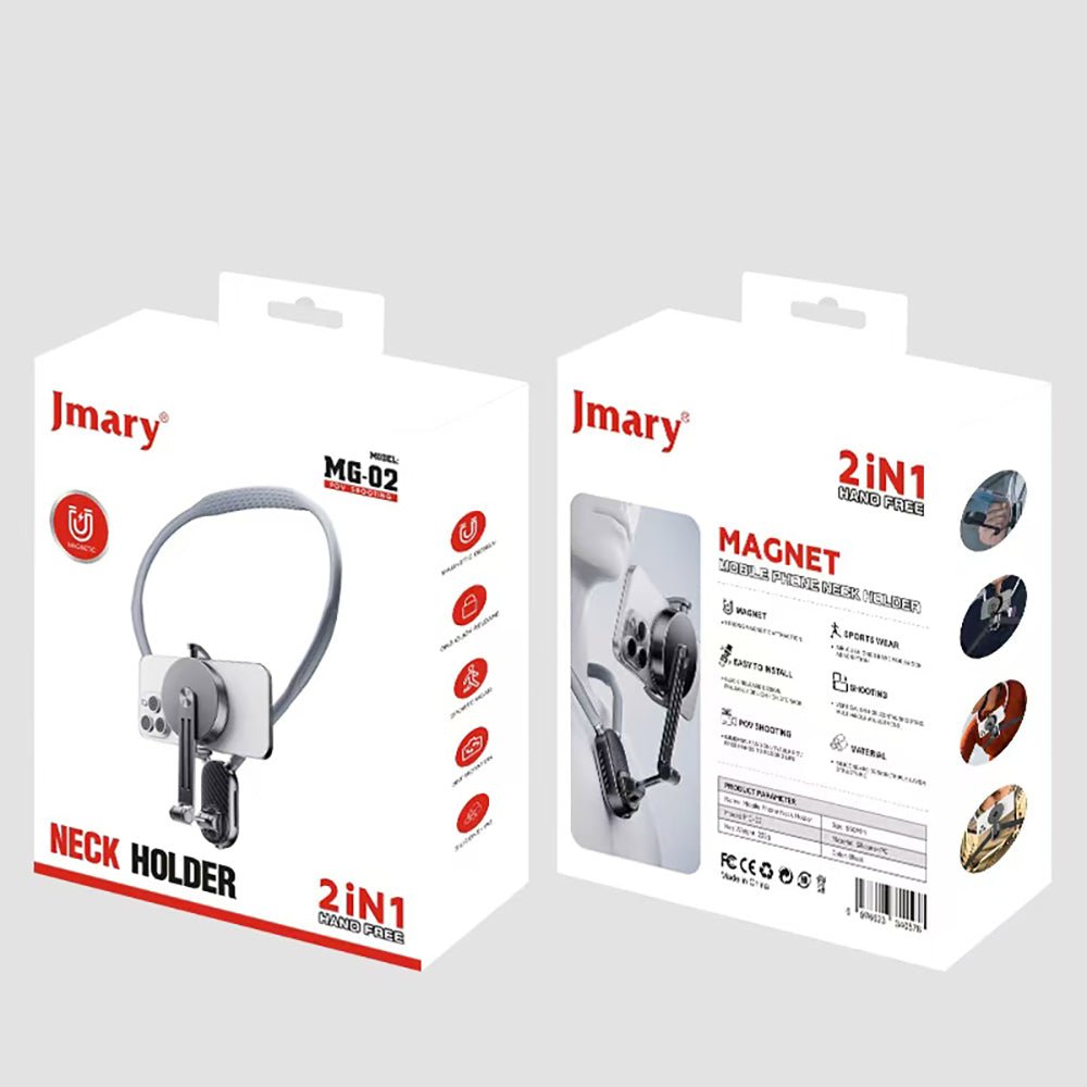 Jmary MG-02 2in1 Eller Serbest Magnetik Boyun Askılı Telefon Tutucu Jmary MG-02 2in1 Eller Serbest Magnetik Boyun Askılı Telefon Tutucu
